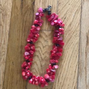 Festive red necklace